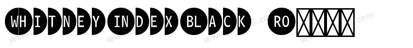 WhitneyIndexBlack Ro字体转换